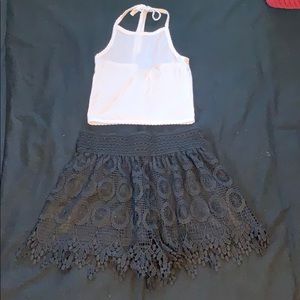 Black Crochet Shorts